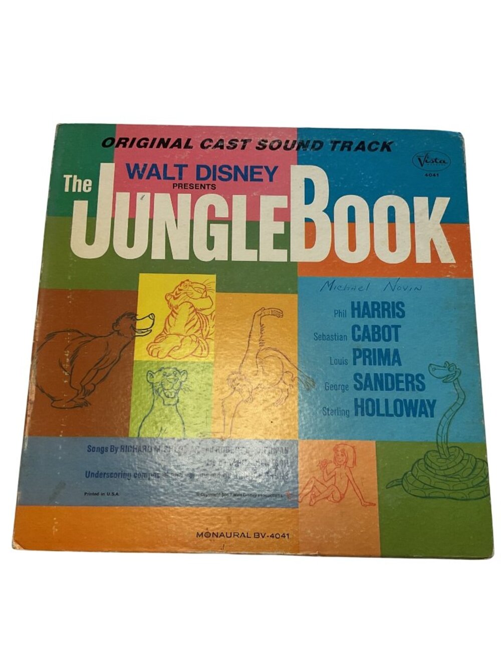 Rare Walt Disney 1967 The Jungle Book Soundtrack Vinyl LP Buena Vista 4041